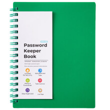 A6 spirales cahier mot de passe carnet d'adresses avec-Vert