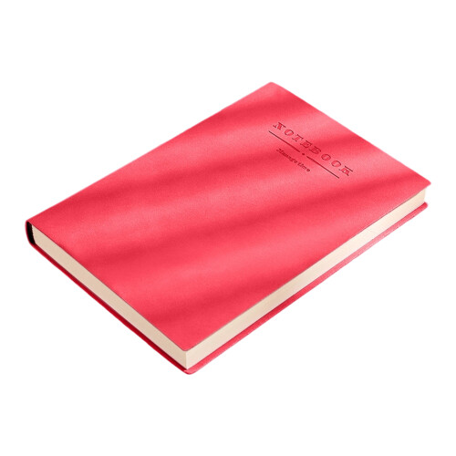A 5 Business Notebook Aesthetic Thick Notebook Lined Daily-Red