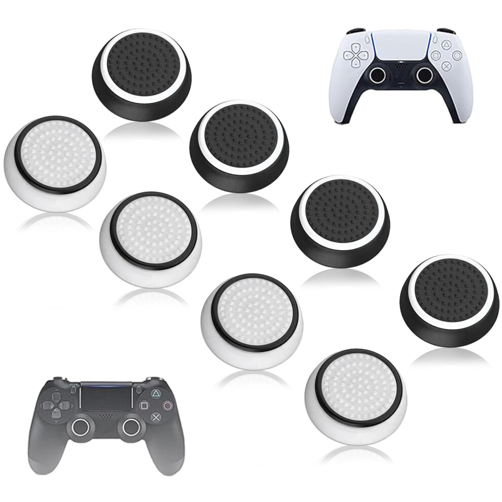 Precision Gaming Revolution: Soft Rubber Silicone Material For Unmatched Comfort, Raised Antislip Thumb Stick Grips Ensure Grip Security On Ps5, Ps4, 9416038827204