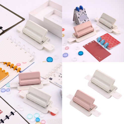 Draagbare papierpons 4 gaten punch ponsmachine desktop-Wit 2