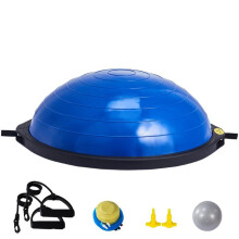 Demi-ballon d'exercice - DUOKU - AJ-20-2 - Capacité 680 kg - 26 po - Bandes de Résistance