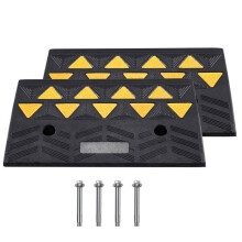 Rampas de Acera de Caucho - DUOKU - S001 - Altura de 5 po - Capacidad de 33 069 lb - Lote de 2