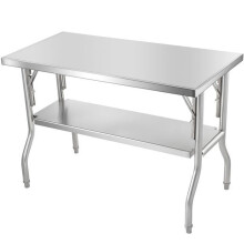 Table de Travail Cuisine Acier Inoxydable-Duoku-Table de Préparation-1220 x 610 x 860 mm-avec Étagère Inférieure