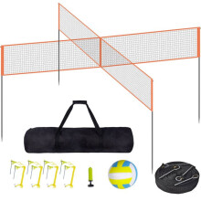 Set van Netten Volleybal 4 Wegen-Duoku-Badminton en Volleybal Draagbaar Net met Transporttas-Voor Tuin en Strand