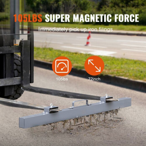Varredora magnética suspensa - DUOKU - QJ8013A-72 - 1830 mm (72") - 105 lb (47,6 kg) - Cabo de liberação rápida 2