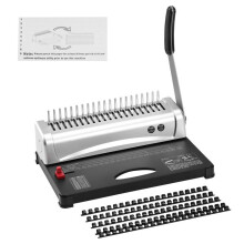 Máquina de Encuadernar con Peine-Duoku-Encuadernadora de 21 Agujeros-Capacidad de 450 Hojas-para Formato Carta, A4, A5