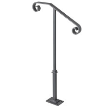 Scala di Rampa - DUOKU - Grigio Scuro - Ferro Battuto - Perno Unico - 52 x 98,6 cm