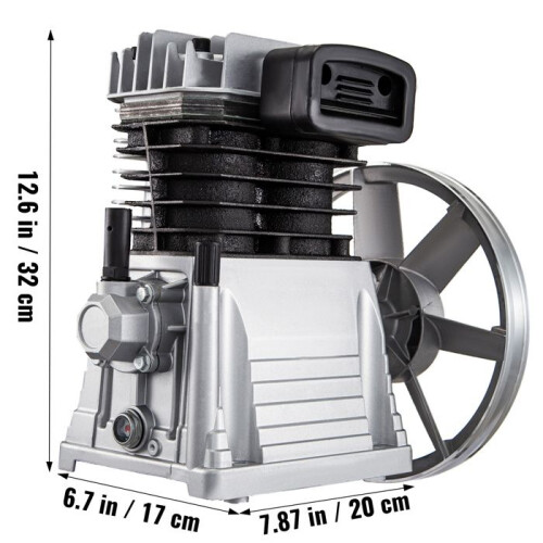 Compressor - DUOKU - 3PK - 375 L/min - 11 bar - Dubbele aluminium cilinderpomp 1