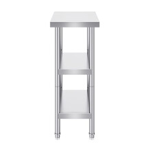 Keukenwerktafel Rvs-Duoku- Voorbereidingstafel-356 x 610 x 864 mm-met 2 Verstelbare Onderste Schappen