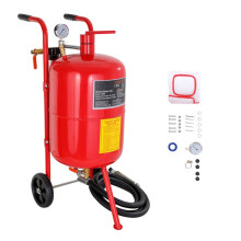 Cabina de arena equipada con una válvula de cierre-Duoku-40L-un manómetro, una boquilla de cerámica, un tubo de 2,5 m