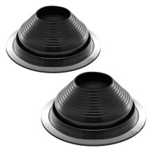 Lot de 2 Bottes de Solin-Duoku-pour Tuyaux de Toit-Adaptées Aux Tuyaux de 6 à 11 Pouces-EDPM Flexible-Base en Métal Durable