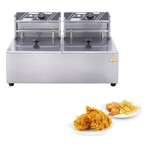 Friteuse Électrique - DUOKU - 24 L - 5000 W - Acier Inoxydable - Température 50-200 C