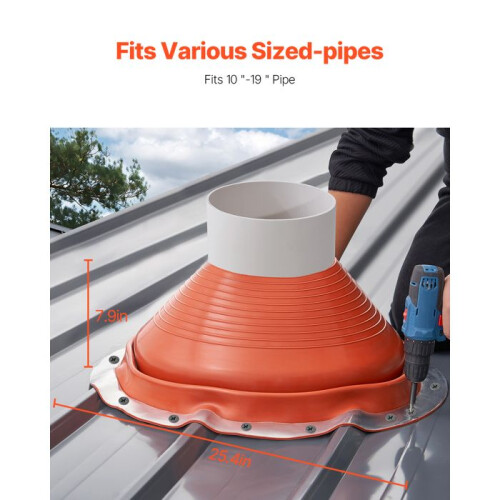 Juntas de Solin-Duoku-para Tubos de Telhado-Compatible com Tubos de Diâmetro Externo de 10 a 19 Polegadas-Silicone Flexível 2