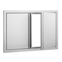 Puerta de acceso al Barbacoa - DUOKU - BH-008 - Acero Inoxidable - 774x532 mm - Doble Montaje Empotrado