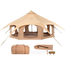 Tenda de Camping - DUOKU - 5 m - 8 Pessoas - Respirável - Com Tomada para Fogão