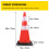 Cone de segurança - DUOKU - 30" - Pacote com 8 - Coleiras refletivas - Base pesada preta 2