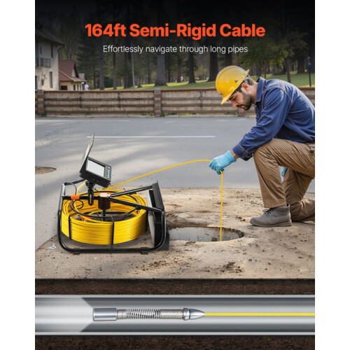 Caméra d'Égout - DUOKU - WP9608F - Câble 50 m - Écran LCD 4,3" - Batterie 8500 mAh 2