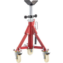 Unterstützungs-Chandelle (Rohrauflage) - DUOKU - VV-P-1107CV - 400 kg - Höhe 50,5–93,5 cm - V-Kopf mit Rollen