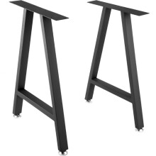 Pieds de Table - DUOKU - TZZT-2817 - Métal Noir - 71,1 x 45 cm - Capacité 1200 lb