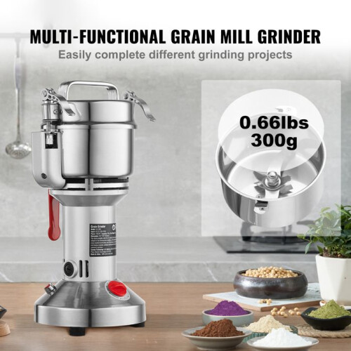 Graanmolen - DUOKU - HC-300 - 1500W - RVS - 300g 2