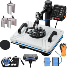 Prensa de Calor 10 en 1-Duoku-38 cm x 30 cm-1000 W-Máquina de Sublimación para Camisetas-Blanco