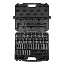 Schlagschrauber-Nuss-Set-Duoku-3/8" 90 Teile-SAE 1/4"-3/4" und metrisch 6-19 mm-Akzente Cr-Mo mit 6 Punkten