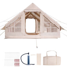 tenda de camping inflável - DUOKU - 4 x 3 x 2 m - 5 a 8 pessoas - Oxford 300D - bomba manual