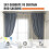Trilhos para Cortinas Duplas-Duoku-Diâmetro de 1" e 3/4"-Comprimento Ajustável de 72 a 144 polegadas-com Pontas 3