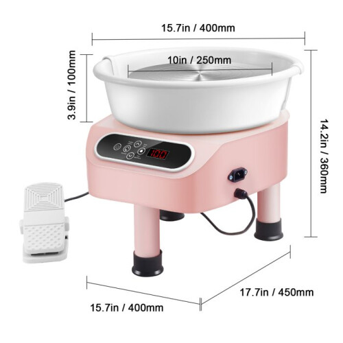 Torneira de Potier - DUOKU - YT-01 - 10 polegadas - 350 W - Tela Touch LCD - Pedal 1