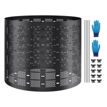 Composter - DUOKU - 220 Gal - Eenvoudige installatie - Grote capaciteit - Zwart
