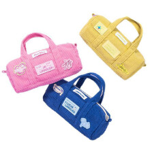 Large Capacity Corduroy Pencil Case Crossbody Pen Pouches-1