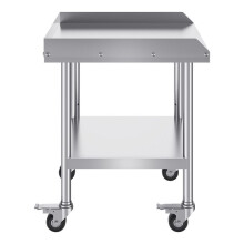 Table de Travail Cuisine - DUOKU - Table de Préparation - Acier Inoxydable - 610 x 711 x 762 mm - 4 Roues