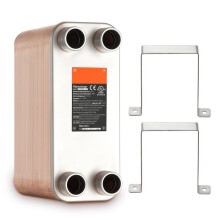 Intercambiador de Calor de Placas Soldadas de 80 Placas-Duoku- 5" x 12"-Compuesto de Cobre/Acero Inoxidable 316L