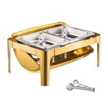 Buffet de Platos a Calor - DUOKU - JZY723KSDJ1/1 - Acero Inoxidable - Tapa Plegable - 9 Pintas