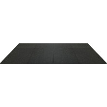Vloermat - DUOKU - Set van 12 - 1,27 cm dikte - 61 x 61 cm - Zwart en grijs