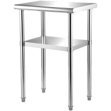 Table de Travail Cuisine Acier Inoxydable-Duoku-Table de Préparation-610 x 457 x 914 mm-avec Étagère Inférieure et Pieds Réglables