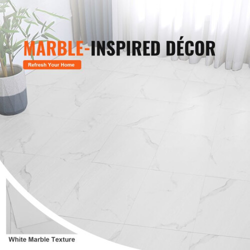 Pavimentos - DUOKU - WB-4503 - Vinil Autocolante - 12 x 12 polegadas - Mármore branco 2