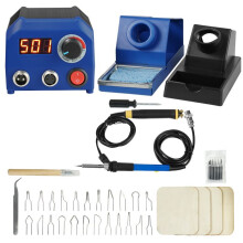 Kit de pirogravura - DUOKU - LH55 - Temperatura ajustável 250–700 - Exibição digital - 23 pontas metálicas
