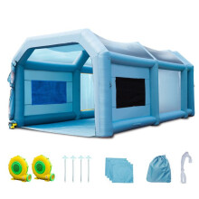 Cabine de Pulverização Inflável-Duoku-Tenda de Pintura para Carro 7 x 4 x 2,75 m-Sistema de Filtração, 2 Ventiladores, Branco