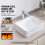 Lavabo Rectangular - DUOKU - RS1237B - 16" x 12" - Cerámica - Blanco 3