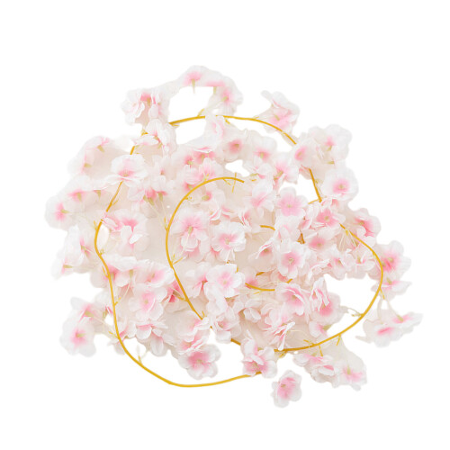 Nontoxic Silk Fabric Wedding Vine With Realistic-Light Pink