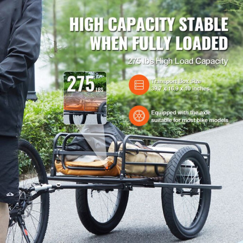 Reboque de Bicicleta - DUOKU - CT910 - Capacidade 275 lb - Dobrável e Compacto - Rodas de 20 polegadas 2