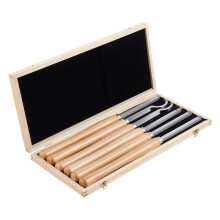 Juego de Herramientas de Torneado para Torno de Madera-Duoku-6 PCS-Cuchillas de Madera con Fresas de Carburo Redondas-Cuadradas y Diamantadas