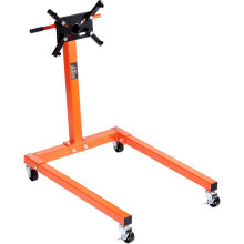 Supporto per Motore Rotativo-Duoku-590 kg-Testa Regolabile a 360 -Supporto per Blocco Motore in Acciaio con Piatto-4 Ruote