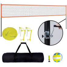 Verstelbaar Buiten Volleybalnet Duoku Draagbaar - Professionele Set met PVC Bal