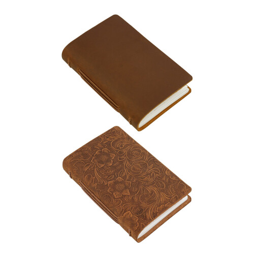 Retro lederen dagboek notebook 240 pagina's draagbaar-B 1