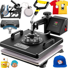 Machine voor Warmtepers-Duoku-38 x 38 cm-5 in 1 Combo Swing Away Sublimatie Transfer Printer