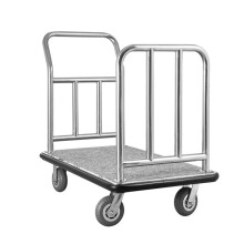 Carro de Equipajes - DUOKU - X-113 - Capacidad 340 kg - 4 Ruedas - Acero Inoxidable