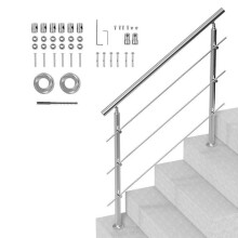 Rampe di scale - DUOKU - SSH-1S-120-3 - 47,2 pollici - Acciaio inossidabile - Esterno