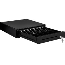 Ladebak-Duoku-13"-12V-4 Biljetten en 5 Munten-Afneembaar Totaal-2 Sleutels Inbegrepen-RJ11/RJ12 Kabel-voor Supermarkt, Bar, Restaurant